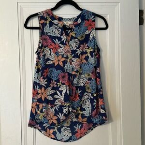 Lightweight sheer floral tank